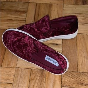 Steve Madden Crushed Velvet Platform Sneakers